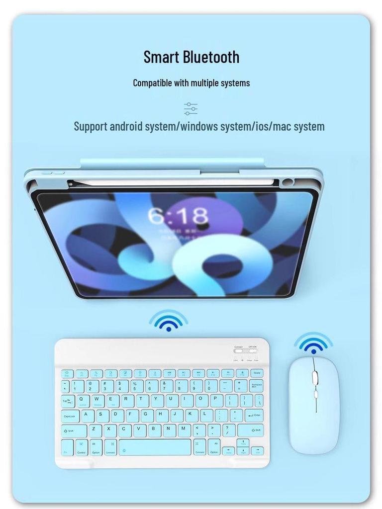 Bluetooth Drahtloses Tastatur- und Maus-Set für Apple, Android, Tablet, iPad, Laptop