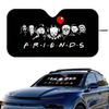 New Arrival Horrible Friends Killer Movie Holographic Windshield Sunshade Car Front Windshield 70x130cm Sun Visor Heat Reflector