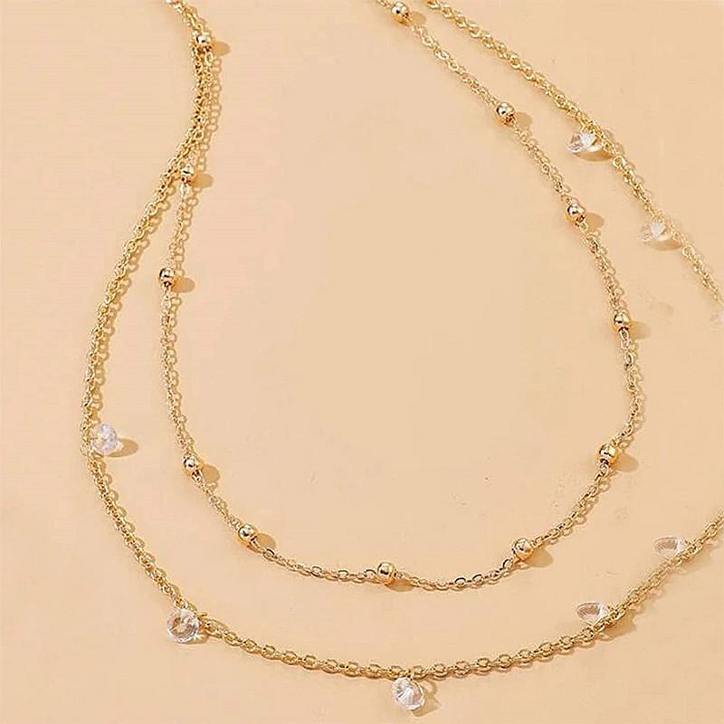 Sexy Street Auction Temperament Glass Diamond Body Chain Female, Simple Personality Round Bead Zircon Waist Chain