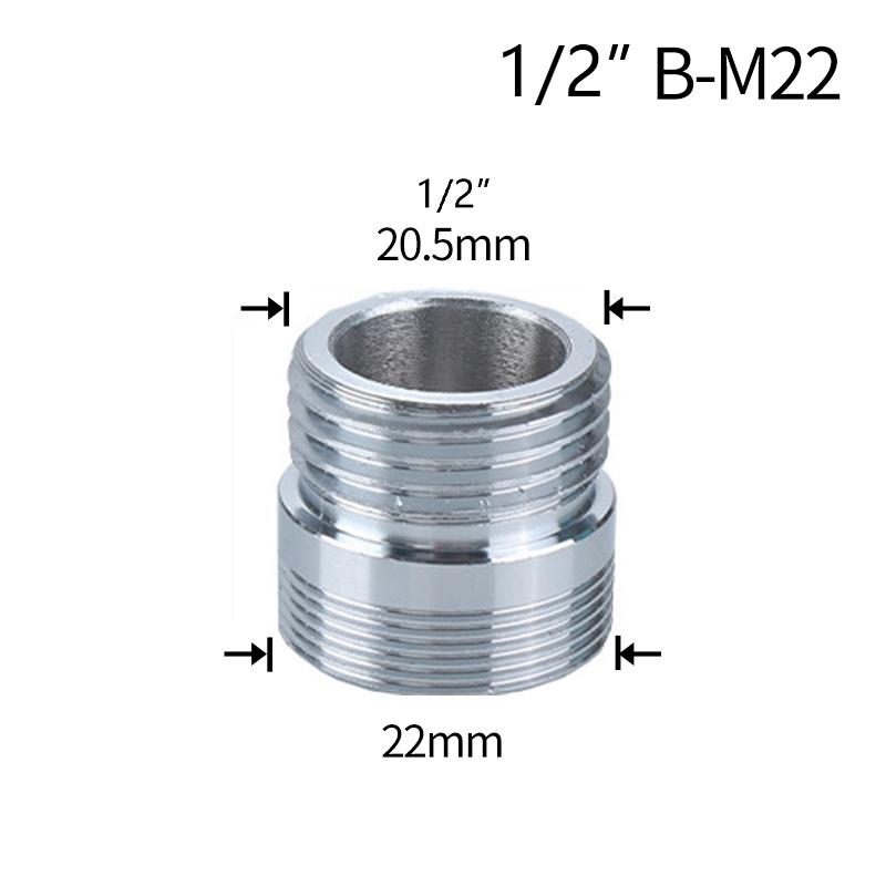 Tap Extension Connector 1/2 To M16 M18 M20 M22 M24 M28 Thread Connector For Faucet Water Heating Install Shower Accessories