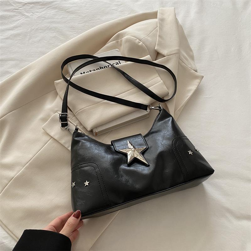 Summer Spice Girls Underarm Bag Ladies 2025 New Trendy Folded Large Capacity Shoulder Crossbody Bag Premium Sense Tote Bag