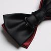Solid Color Bow Tie Men, Two-Color Color Matching Polyester Black Burgundy Suit Banquet Best Man Bow