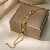 High-End Sun Moon Stainless Steel Bracelet for Women - Elegant Titanium Steel Jewelry
