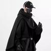 Unisex Embroidered High Collar Hooded Cape Sweater - Autumn/Winter European & American Style
