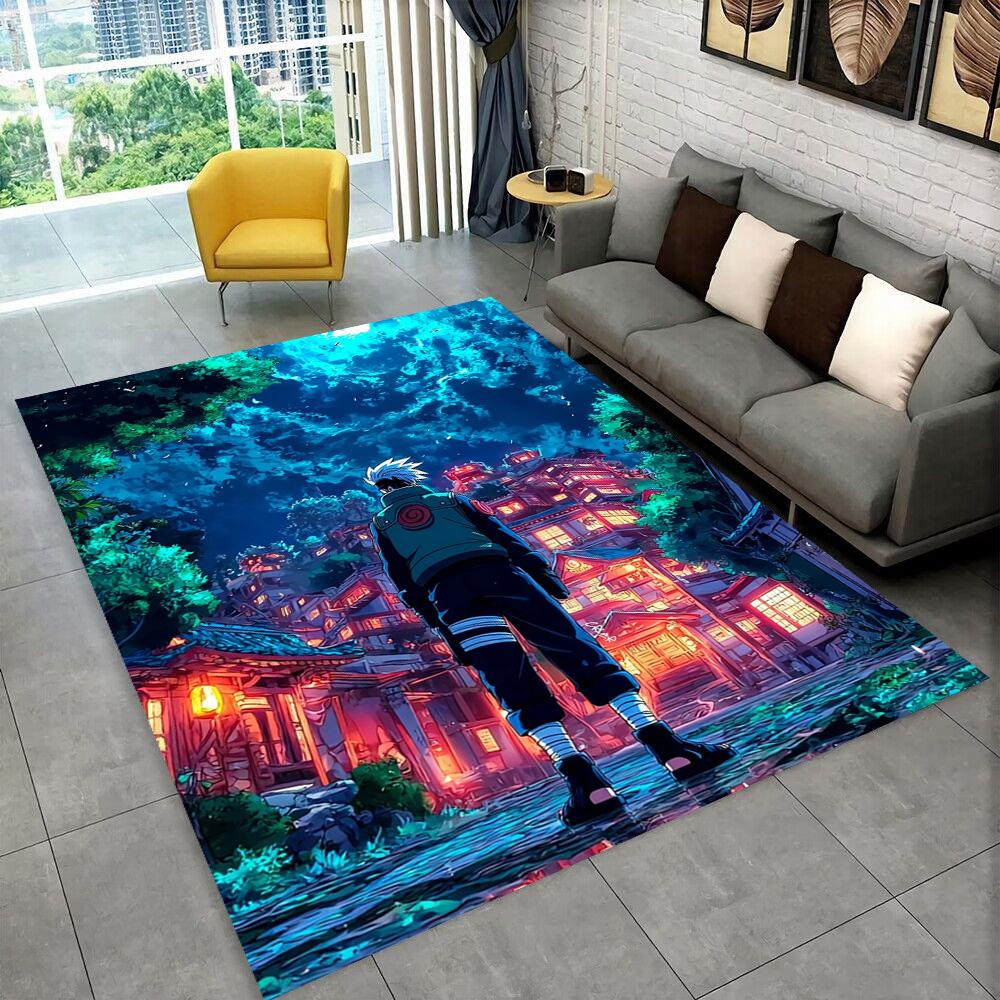 Dywan Anime Kreskówka N-Naruto I-Itachi 3D do Pokoju Zabaw Sypialni Salonu Kanapy Wystroju Domu, Dywanik dla Dzieci Mata Podłogowa Antypoślizgowa