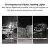 Multicolor Truck Tail Flashing Light Led Solar Warning Light Anti Collision Magnetic Touch Switch Wireless Strobe Triangle Lamp