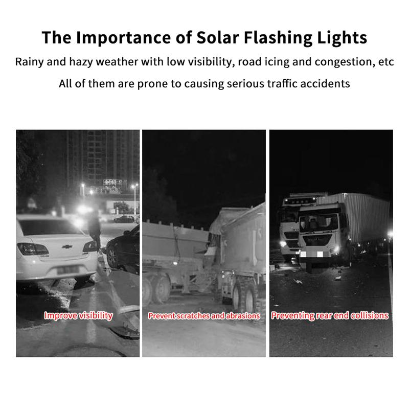 Multicolor Truck Tail Flashing Light Led Solar Warning Light Anti Collision Magnetic Touch Switch Wireless Strobe Triangle Lamp