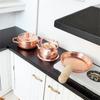 Detailed 1/12 Scale Miniature Kitchenware Metal Cookware With Wooden Handle Compatible With Miniature Furniture Displays
