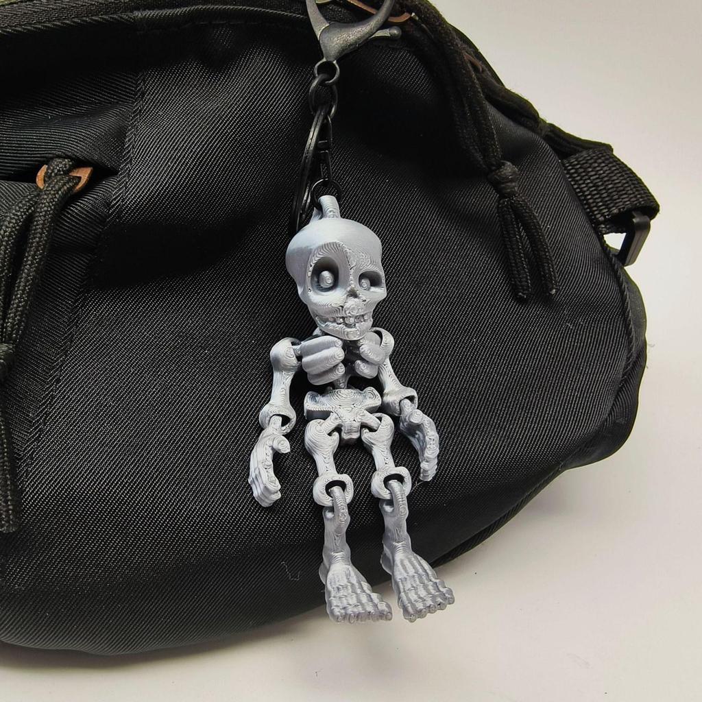 Fully Articulated 3D Skeleton Keychain
