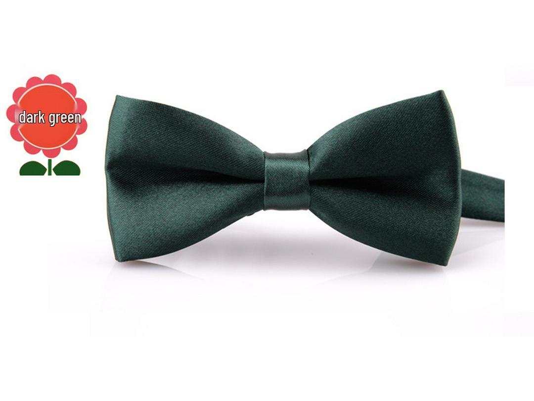 

Korean-Style Solid Color Bow Tie for Kindergarten and Elementary Children темно-зелений колір
