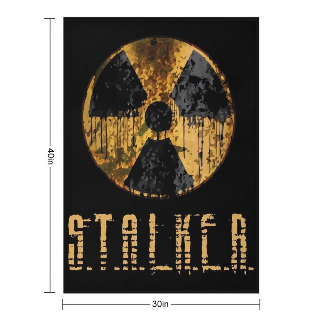 Stalker Radiation Emblem Throw Blanket Bed Fashionable Tourist Flannels wednesday Blankets