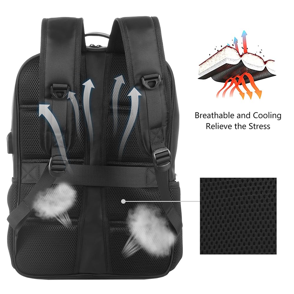 14W Solar Panel Powered Solar Charging Rucksack with Dual USB Waterproof Nylon Outdoor Large Capacity Travel Bag for Hiking and Mountaineering