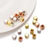 200pcs 4/5mm CCB Square Big Hole Beads Gold Silver Color Cube Loose Beads for Jewelry Making DIY Bracelets Necklace Accessories