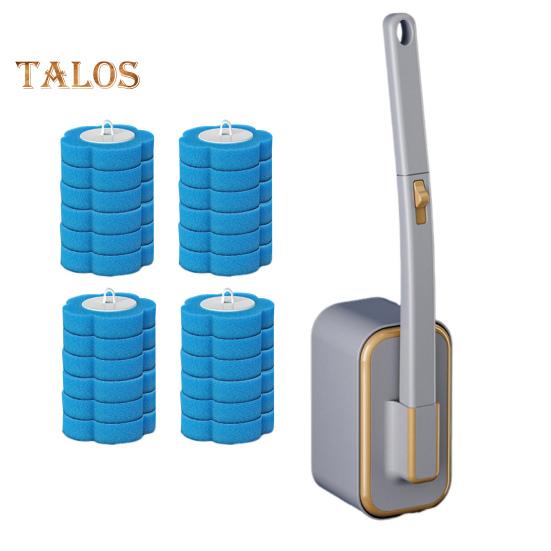 

Туалетная щетка с длинной ручкой, простая установка, набор туалетных щеток с настенным ящиком для хранения, 24 насадки для ароматерапии серый