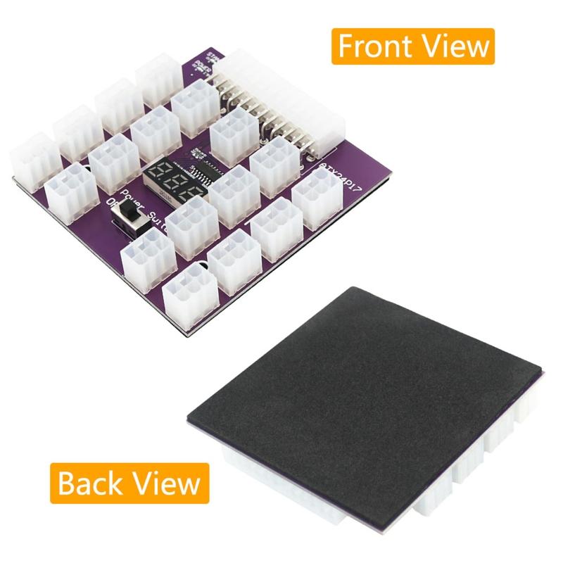 24Pin to 17 orts  6 in Server SU ower Supply  Board Adapter for  750W 1100W 1600W 2000W 2400W