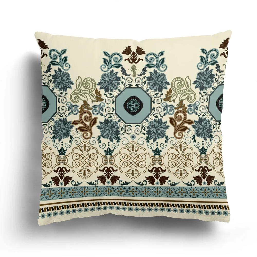 Retro Ethnic Totem Plush Pillowcase Home Sofa Cushion Cover Cartoon Pattern