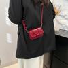 Mini Small Bag Women's Summer 2025 New Niche Laser Chain Messenger Bag Advanced Texture Small Square Bag Mouth Red Envelope