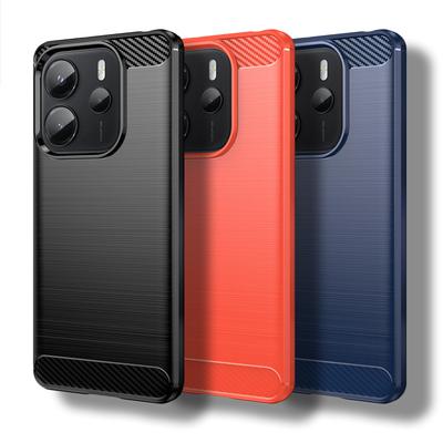 For Redmi Note 14 4G Case For Redmi Note 14 4G 5G Cover Carbon Fiber Shockproof Silicone Protective Bumper For Note 14 Pro 4G 5G