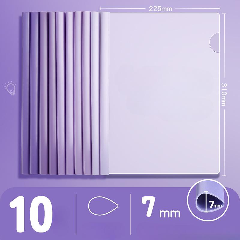 10 stk. Skyvefelt Gjennomsiktige Rapportomslag, A4 Gjennomsiktige CV Presentasjonsmapper Organiseringsperm