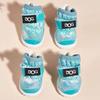 Yousheng 4Pcs Pet Shoes Non-Slip Waterproof Fastener Tape Fixing Thickened Warm Windproof Paw Protection Shoes for