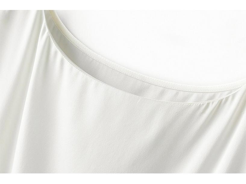 Women's Loose Silk Mulberry Short-Sleeve T-Shirt - Korean Style Sleeveless Summer Top