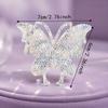 4PCS Shiny Butterfly Rhinestone Stickers 6x7cm Rhinestone Iron on Patches  Decoration