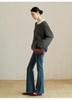 Retro V-Neck Lambswool Cashmere Bouclé Sweater