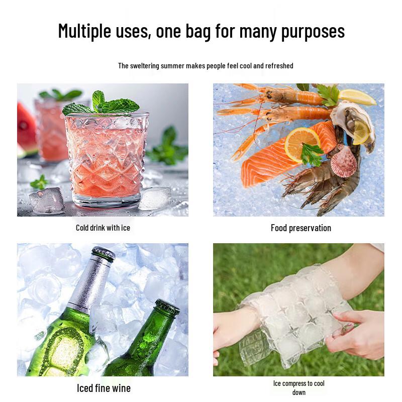 COFLYEE Disposable Thickened Ice Cube Bags