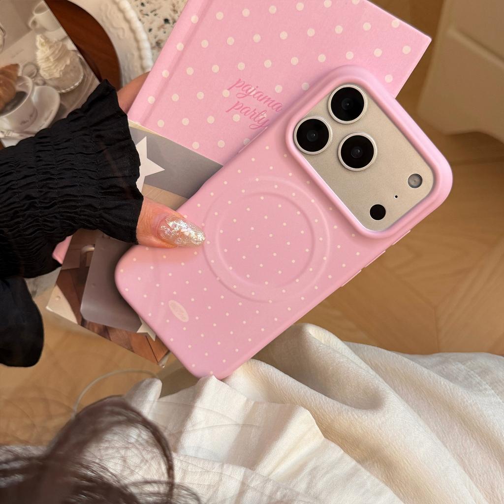 Soft film magnetic attachment applicable iPhone17Pro Apple16Phone case17Korean style15Simple13Soft Cover