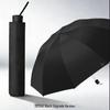 Tiian 33724E Three-Fold Sun & Rain Umbrella: Upgraded Black Sunshade with UV Protection for Business & Personal Use