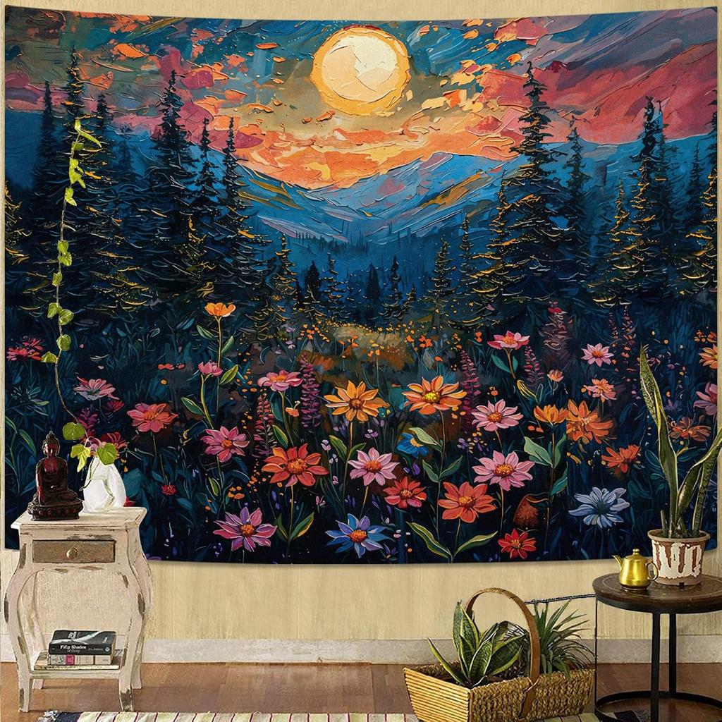 Landscape Tapestry Scenery Art Wall Tapestries Nature Wall Decor for Bedroom Living Room Backdrop Fantasy Mountain