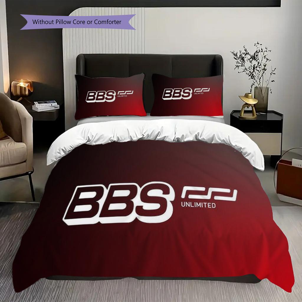 Dynamic Bbs Power Bedding (1 * Duvet Cover + 2 * Pillowcase, Without Core) 2D Flat Duvet Cover and Pillowcase Bedding Set Soft and Comfortable