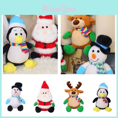 Festive Christmas Doll Soft Plush Toy Santa Claus Penguin Snowman Reindeer 21cm