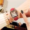 SG Mall Dámské módní čtvercové kubické hodinky Kožené hodinky Náramkové hodinky Nejnižší cena garantována WB7 6 barev, Korejské populární hodinky