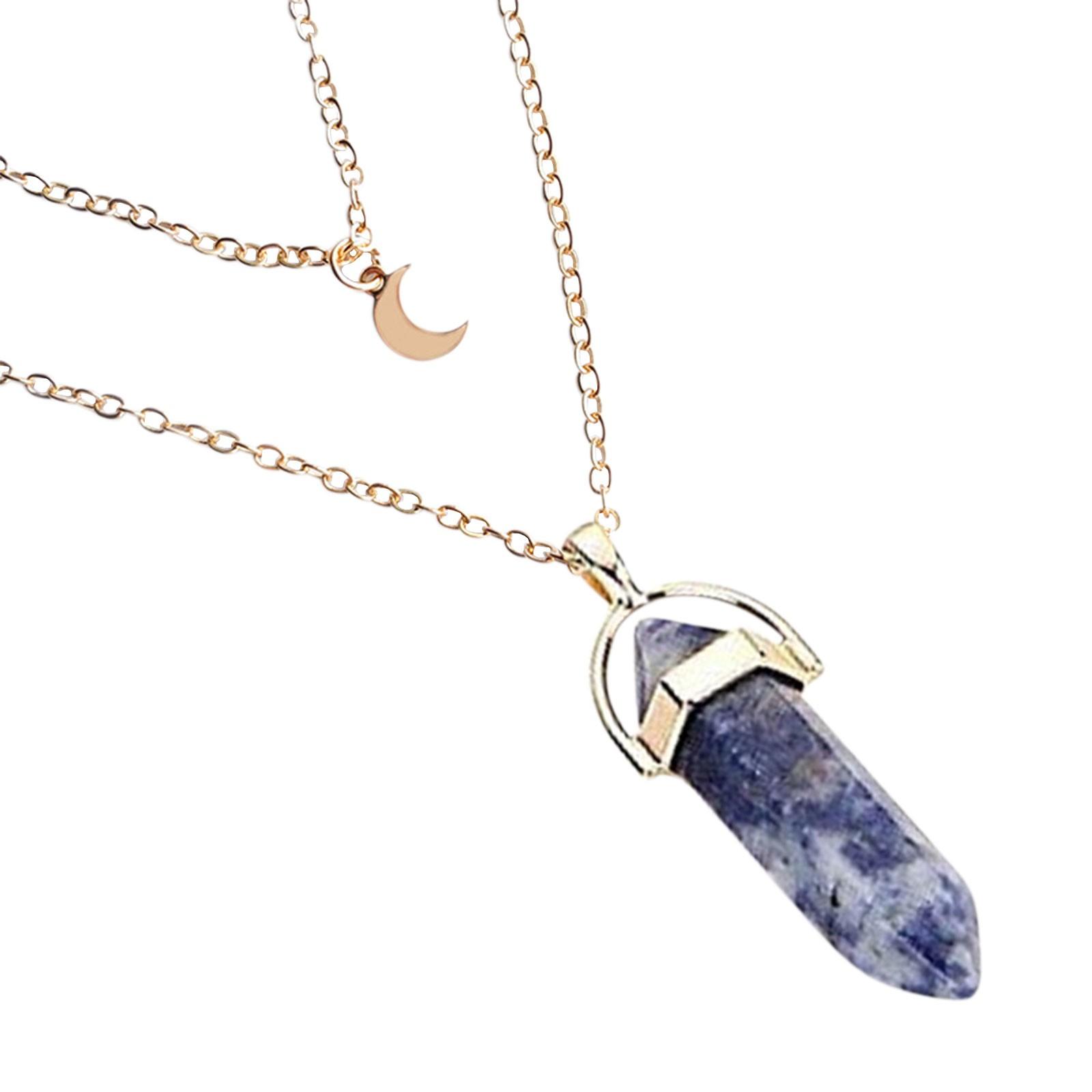 

Многослойное ожерелье, шестиугольная пуля, готический натуральный камень, луна, сверхъестественное колье с пентаграммой, кулон, женские подарки D