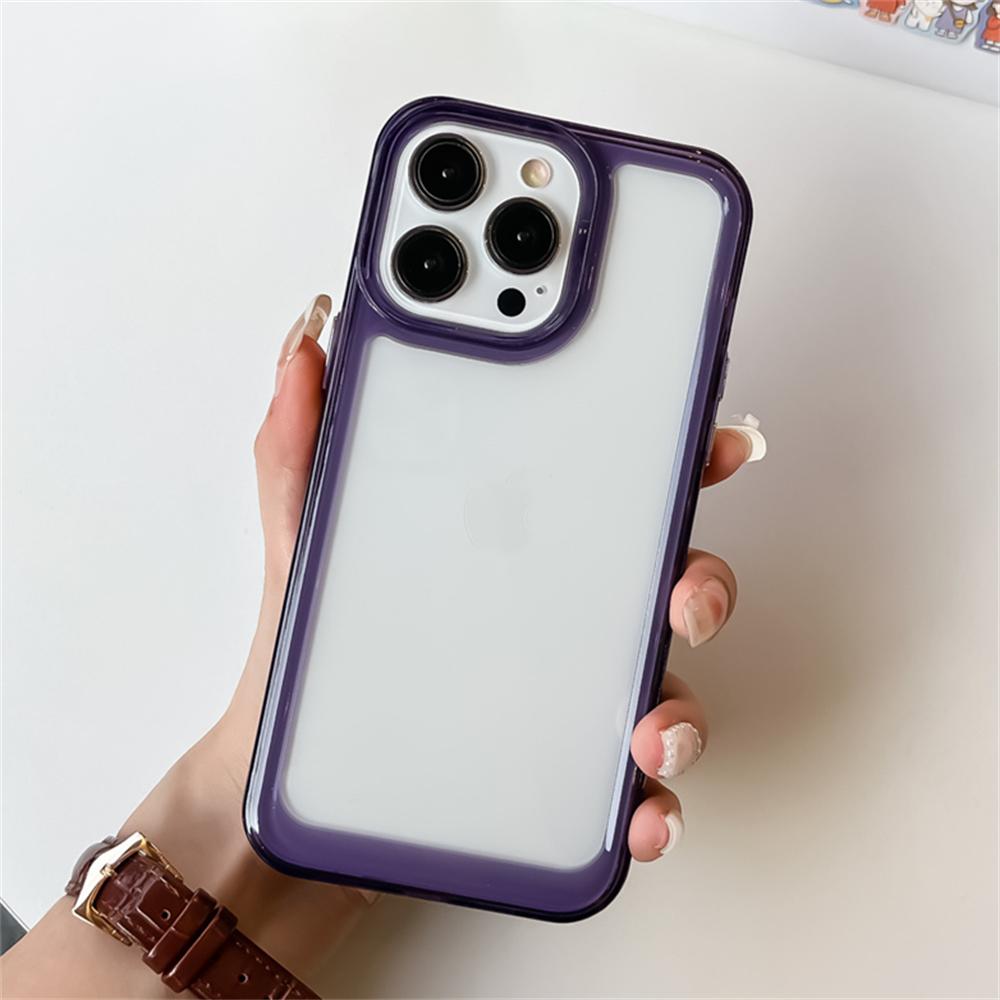 HD Clear Acrylic Case For iPhone 17 Air 16 15 Plus 14 13 12 11 Pro Max XR X XS Plus Mini Luxury Shockproof Soft Frame Hard Cover