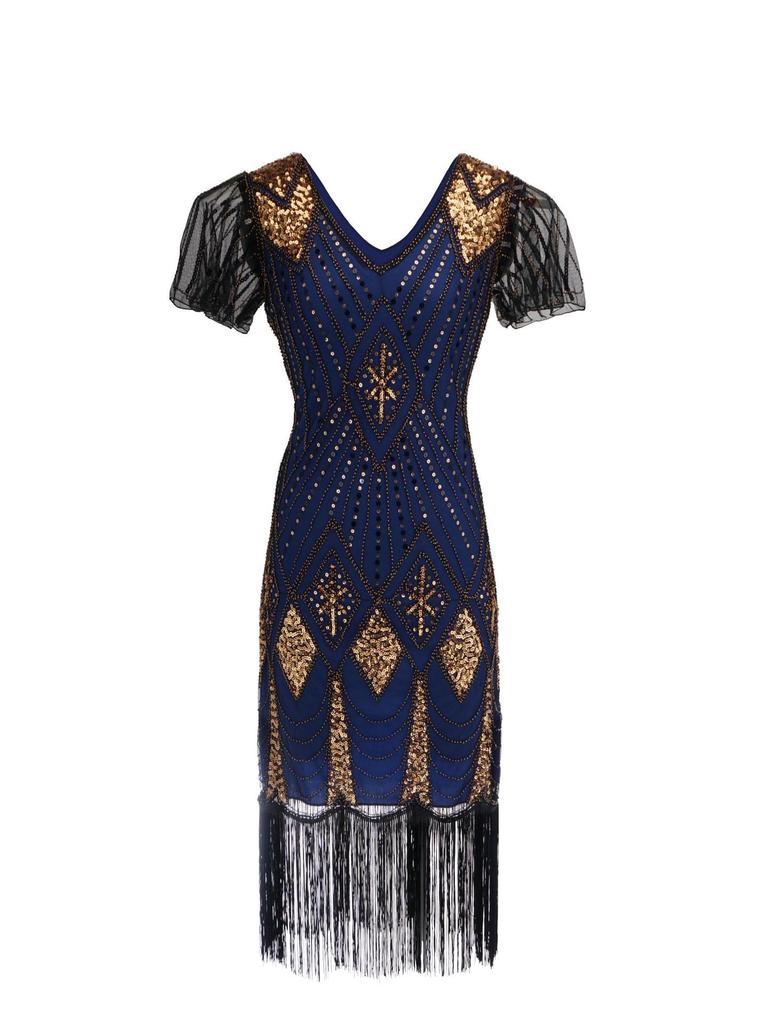 Vintage 1920s Sequin Evening Dress - High-end European & American Design