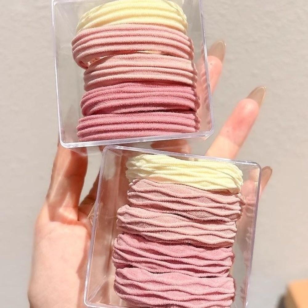 10Pcs Thick Multi Color Ponytail Holders Soft Stretchy Elastic Hair Bands Headband Girls