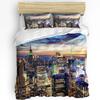 Island White Building Blue Sea Santorini Greece Bedding Set 3pcs Duvet Cover Pillowcase Quilt Cover Double Bed Set Home Textile