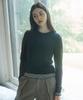 COMONINOZ W Stripe Layered T-Shirt [Black]