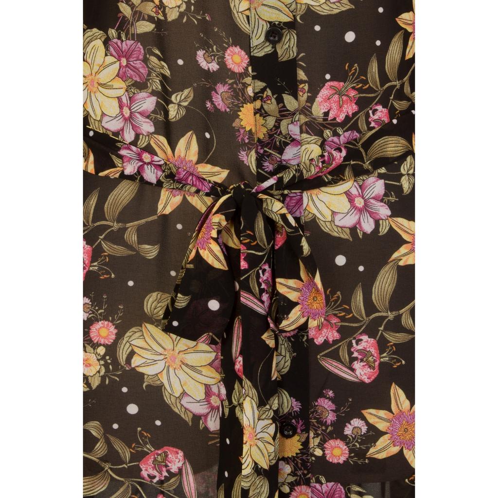 Girls On Film Womens/Ladies Black Floral Shirt Dress