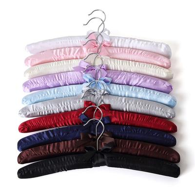 5PCS Coat Satin Padded Clothes Silk Wrapped Display Hanger Sponge Hangers Clothes Hanger
