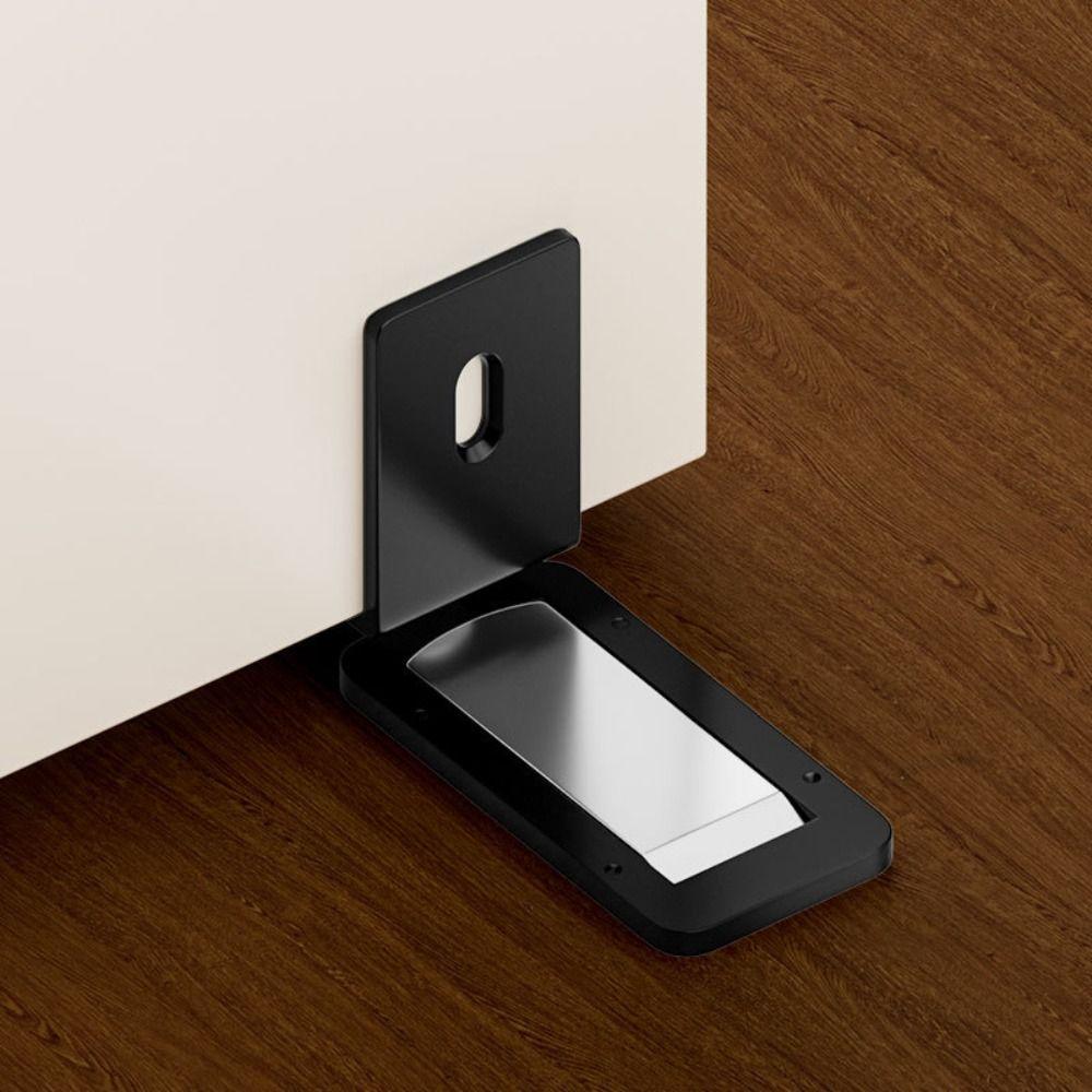 Stainless Steel Ultra Thin Door Stopper Ultra Thin Strong Magnetic Invisible Door Stopper Anti-collision Aluminum Alloy