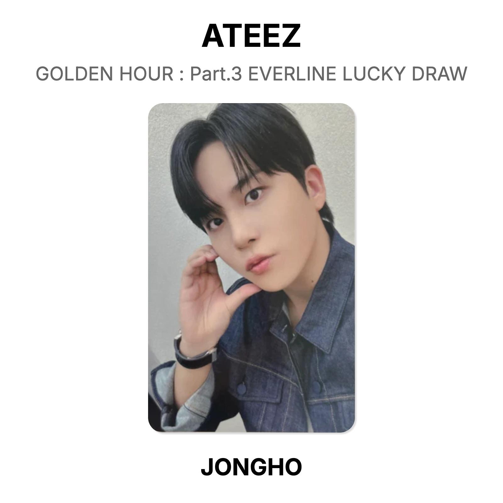 ЗОЛОТОЙ ЧАС ATEEZ : Часть 3 EVERLINE Розыгрыш Призов Официальная Фотокарточка JONGHO