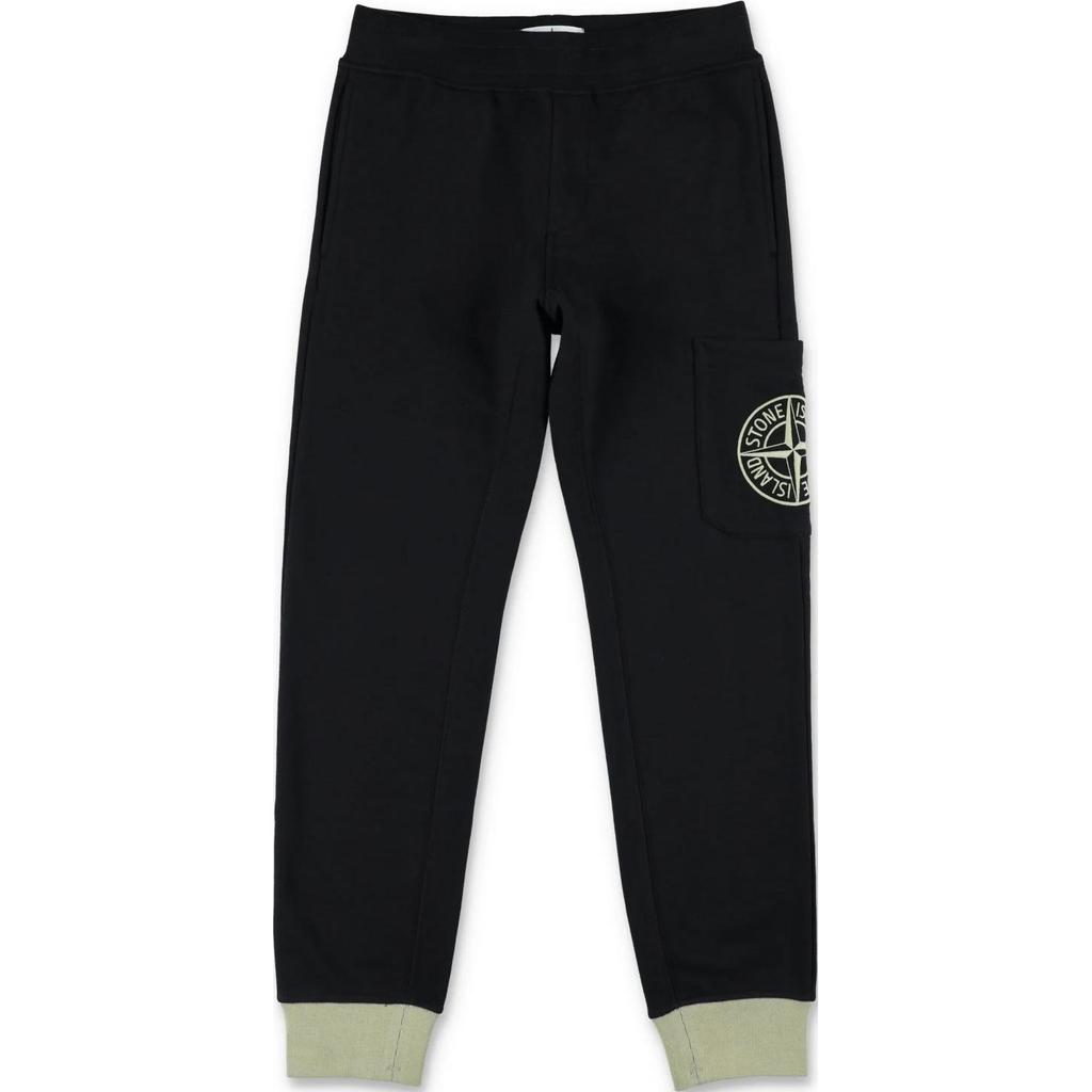 Stone Island Knitted Sports Pants With Logo Kids bottoms Black 811660944-V0029