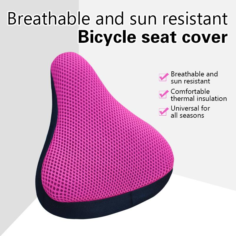3D Bicycle Saddle Cover Soft Bike Seat Covers Cycling Silicone Seat Cushion Cycling Breathable Saddle Comfortable Bicycle Saddle