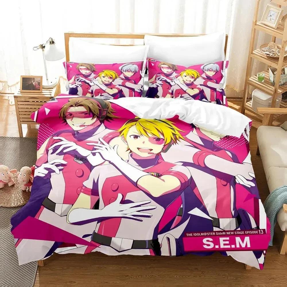 

Anime Idolmaster SideM Bedding Set Duvet Cover Pillowcase King Queen Size Boys Adult Comforter 70x133cm 2pcs