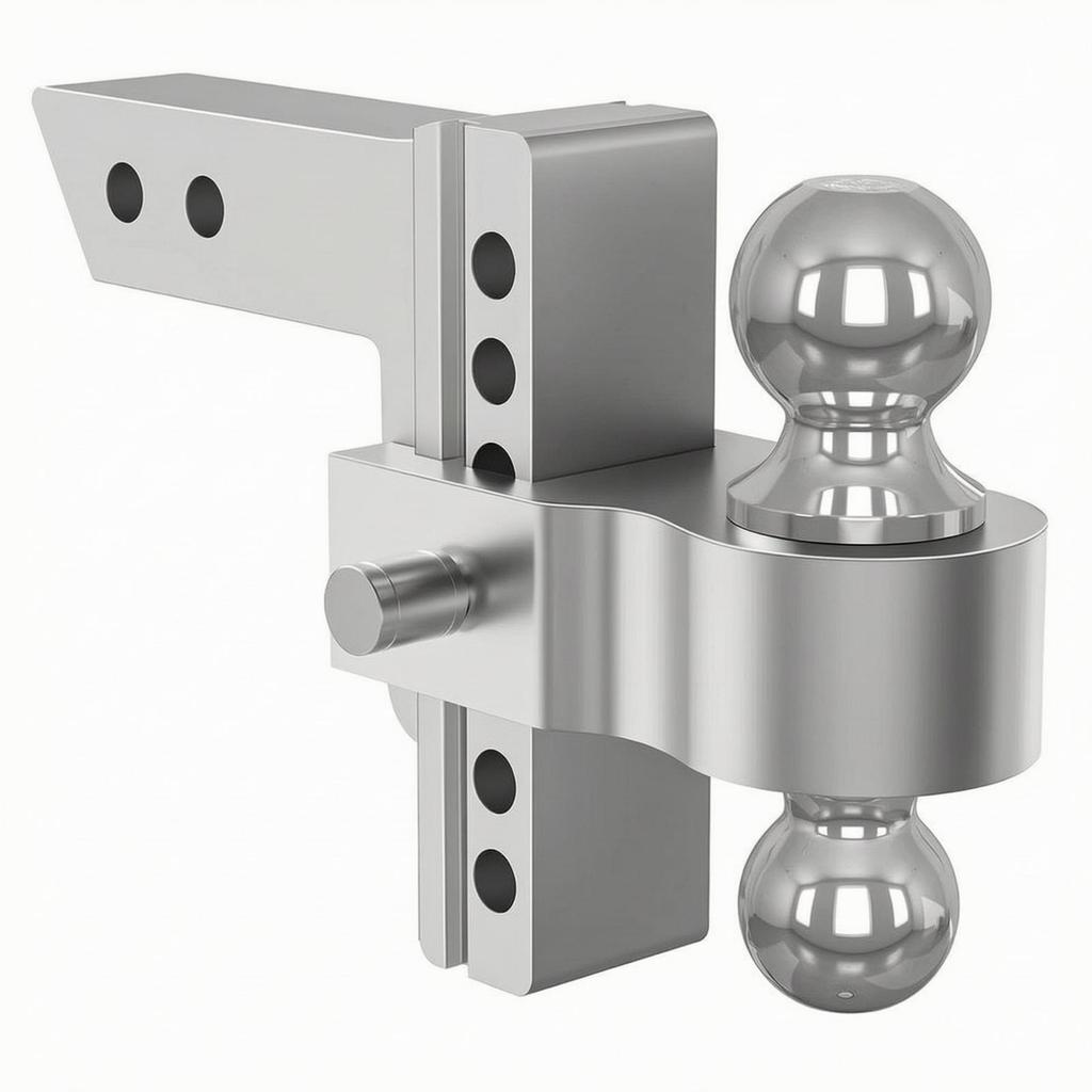 Adjustable Trailer Hitch with Dual Ball Versatile doubleBall Mount Hardware