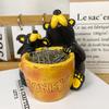 Honey Bear Statue Handmade Fine Craftsmanship Jewelry Storage Container Decorative Home Desk Organizer