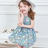 2 Teile/satz Mädchen Kleid + Hut Baumwolle Komfortable kinder Kleid Sommer Kleid Floral Mädchen Ärmelloses Kleid Für Kinder